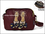 Japanese mis zapatos beauty shoes embroidered bow bag hundred-set diagonal cross-bag nylon cloth wom