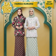 ZOE ARISAH Farida KURUNG KEDAH MODEN Sulam Baju Raya Muslimah Floral Darana Coquette Baju Set Wanita