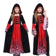 halloween kids costume kids Cosplay Halloween Royal Vampire Costume Girl Role Witch Costume Party Co