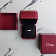 CARTIER 白金單鑽戒指