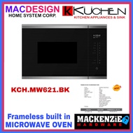 KUCHEN MW621 FRAMELESS BUILT IN MICROWAVE OVEN BLACK 60CM MACDESIGN HOME (OFFICIAL SELLER)