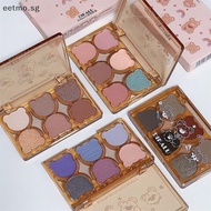 [eetmo] DIKALU Bear Swan Ballet Six Eyeshadow Palette Matte Fine Glitter Pearlescent Smoky Grey Red 