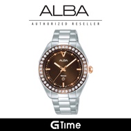 [Official Warranty] Alba AH7Y19X AH7Y19X1 Women's Singa Brown Dial Stainless Steel Strap Watch