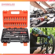 [shibelss.my] 46 Pcs Drive Socket Set Car Repair Tool Pawl Socket Spanner Screwdriver Tool Kit