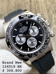 Rolex Daytona 126519LN 黑面 🖤 白金膠帶  126519 💥2023年新款💥  ✨2024年 全新✨