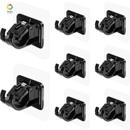 8PCS No Drill Curtain Rod Brackets No Drilling Self Adhesive Curtain Rod Holder Hooks  Free Curtain Rod Hooks