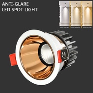 3H Lampu Siling Downlight LED BT-1750 12W 3-Inci Anti-Glare Eyeball [Recessed] Untuk Siling Plaster