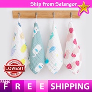Handkerchief baby Bib baby face towel hankerchief cotton 6 layer Sapu tangan 手帕围嘴