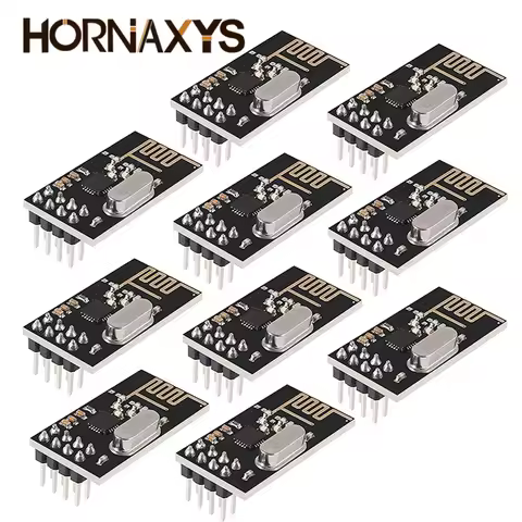 1-10PCS NRF24L01 2.4GHz 2Mbit/s Wireless Data Transmission RF Transceiver Module Board 1.9-3.6V For 
