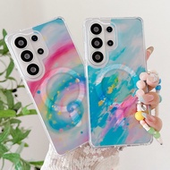 For Samsung Galaxy S26 S25 Ultra S24 Ultra S24FE Magnetic Acrylic Hard Case for Samsung S24 Plus S23