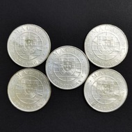 [銀幣] 1974年 澳門 $20元澳氹大橋紀念銀幣 (合共5枚)