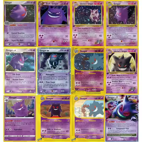 Pokemon Cards Gengar Compilations EX Skyridge Neo Destiny PTCG Cards Holo Rare Pokemon High Quality 