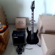 Gitar ibanez RG-350 black plus ampli dan kabel jack