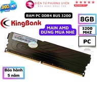 SKU345 - Ram DDR4 8GB-16GB Bus 3200MHz KINGBANK Steel Heatsink, for PC