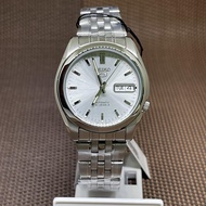 [Original] Seiko 5 SNK355K1 Automatic Stainless Steel Silver Analog Menamp; 21 Jewel Casual Watch