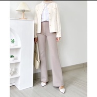 Flare Pants - Highwaist Flare Pants - Women's Semi-Cutbray Culottes