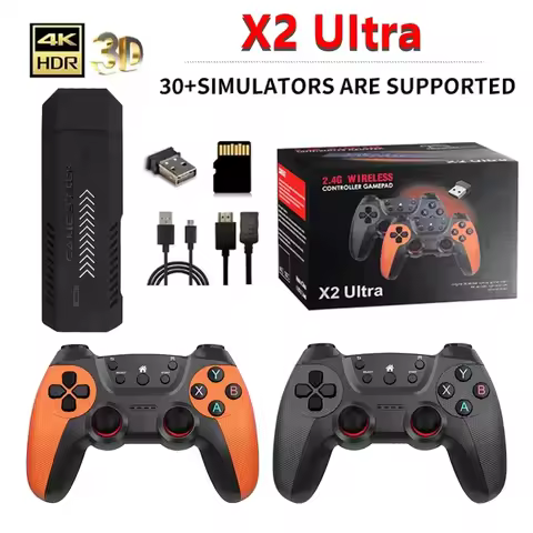 X2 Ultra Video Game Stick Console Or ONLY 64G Retro Games Christmas Gift 2.4G Double Wireless Contro