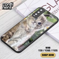 KCG92 - Case Kucing Untuk Vivo Y20 Y20s Y12s Casing Hp Case Hp Casing Handphone Softcase Hardcase 2D Premium Glass Case Vivo Casing Vivo Kesing Vivo Continent