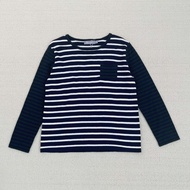 Genuine Goods Big Brand Withdraw from Cupboard Leak-Picking Boy's Clothing Medium and Big Children's Blue and White Stripe Spring and Autumn Cotton Knitted Pullover Sweater