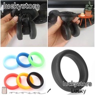 LUCKY 2Pcs Luggage Wheel Ring, Diameter 35 mm Thick Flat Rubber Ring, Durable Flexible Silicone Stretchable Wheel Hoops Luggage Wheel