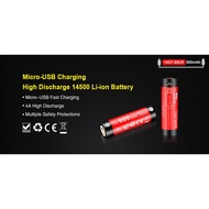 Klarus 14GT-80UR 14500 Li-ion Rechargeable Battery with USB Port
