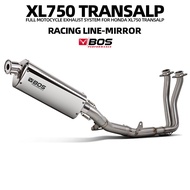 Motorcycle Exhaust Full System For XL750 Transalp 750 CB750 Hornet BOS Muffler
