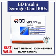BD Ultra-Fine II (Short Needle) Insulin Syringe (Sterile Interior) 0.5ml 29G x 12.7mm 100s/ 0.5ml 30
