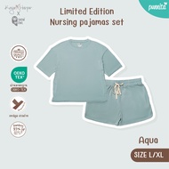 Kaya Harper x Snow owl ชุดให้นมคุณแม่ ใช้สะดวก  Size S-XL (Magnetbric) pajamas set