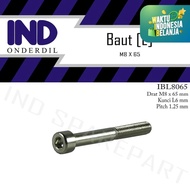 IND L-L6 M8x65-8x65-M 8 X 65 Key-K 6 P-Pitch 1.25