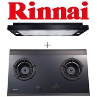 RINNAI RH-S329-PBR 90CM SLIMLINE HOOD WITH TOUCH CONTROL + Rinnai RB-2GI Built-in 2 Burner Inner Flame Hob