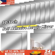 3D Acrylic Mirror Sticker - Home Self-Adhesive Wall Decors - Square Round Corner Mirror Stickers