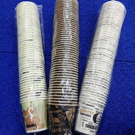 Paper Cup Coffee Cup with White Pattern 6.5 Oz and Brown 8 Oz Hot Paper Cup/ Coffee Cup