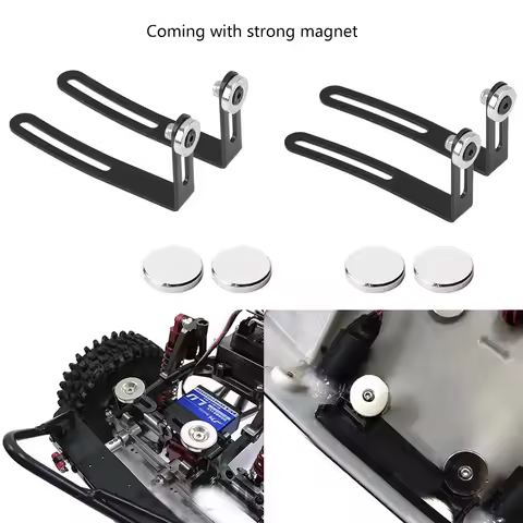 RC Metal L Bracket Car Shell Body Mount L Bracket With Magnet for Axial SCX10 1/10 Scale RC Crawler 