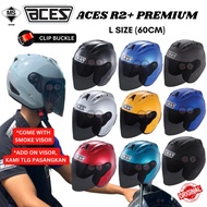 ACES R2+ PREMIUM Open Face Helmet (Helmet VZ Ram4 Murah)-Topi Keledar Sirim Approved Arc Rz