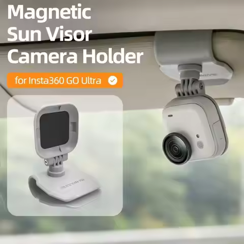 Quick Release Car Sun Visor Mount Magnetic 360° Rotation Auto Sun Visor Clip Holder Adjustable for I