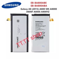 แบตเตอรี่ แท้ Samsung Galaxy A8 2015 A800 SM-A8000 A800F A800S A800YZ EB-BA800ABE 3050mAh ประกัน 3 เ
