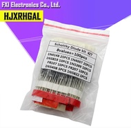 100pcs 1N5399 1N5408 1N4148 1N4007 1N5819 1N5822 FR107 FR207 Switching Diode component diy kit Diode