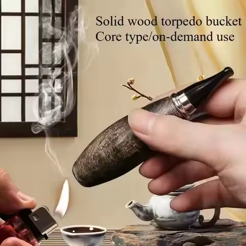 Natural Wood 9mm Cigarette Holder Lightweight Durable Outdoor Smokers Traditional