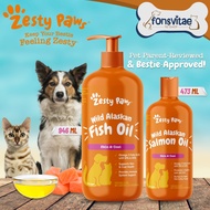 Zesty Paws Wild Alaskan Salmon Oil for Skin and Coat - Vitamin