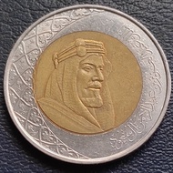 Uang Koin Kuno Luar Bimetal 2 Riyals Arab Saudi Tkp-357