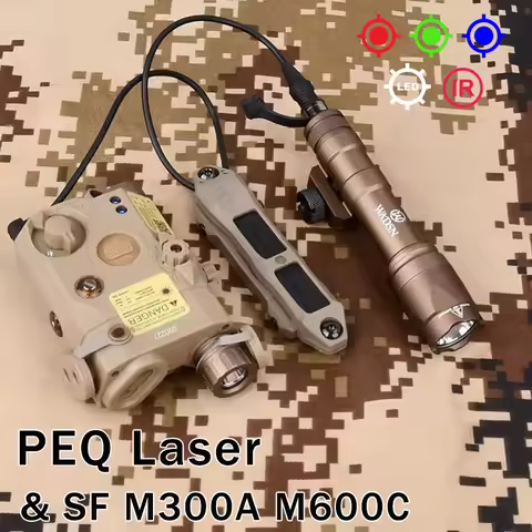WADSN Tactical PEQ PEQ15 PEQ-15 SF M300A M600C Flashlight Airsoft Hunting Accsesories High Power Red