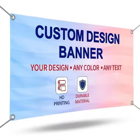 1pc Custom Banner with Your Designed Pattern or Text, Personalized Image or Text Canvas Background, 
