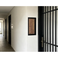 3D Unit Number Signage, Vertical Double Layer Wooden House Marker, Custom Number Plate With Peace Bl