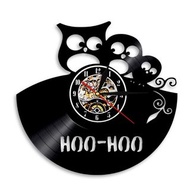 動物貓頭鷹多款個性創意復古懷舊黑膠唱片歐式裝飾掛鐘1346916
