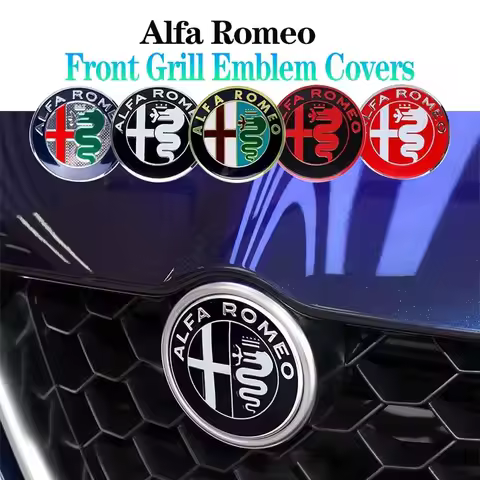 5 Color Alfa Romeo Car Grill Emblem Badge Car Front Grille Logo For Alfa Romeo Giulietta Mito Giulia