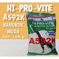 Young Bangkok Chicken Feed Hi Pro Vite A 592 K - 1 Kg for Free-range Chickens