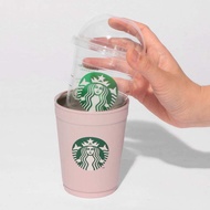 พร้อมส่งในไทย Starbucks Japan 2-Way (สีชมพู)Stainless Steel Cup / Holder Matte White 355ml.