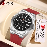 OFNS 8040 New Fashion Men's Quartz Watch Simple Calendar Luminous Students Wristwatch Waterproof Spo