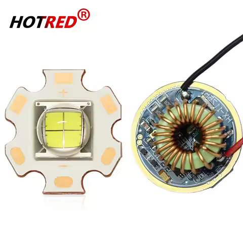 LED Chip COB Lamp Beads XHP90 9090 30W 10A DC3-3.4V 20mm Copper PCB +32mm 5Mode Driver Board For Lam