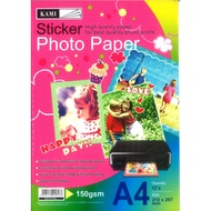 KAMI STICKER Photo Paper ( A4 )150GSM